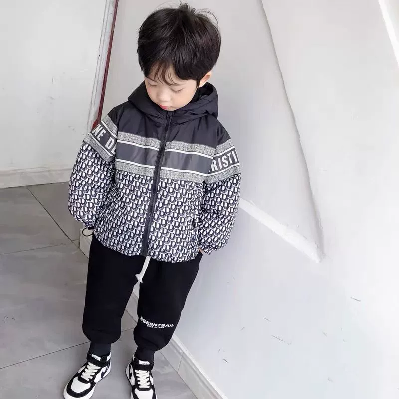 Children's winter down jacket for boys with down, western style