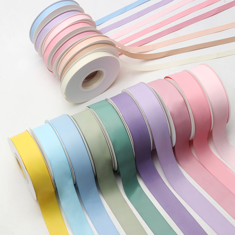 Huaxi cinta de polidor de doble cara envasado de flores regalos cinta hecha a mano DIY florista pastel cinta de color