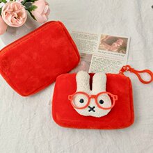 可爱兔子hellokitty眼镜零钱包kt猫卡包挂件耳机挂件收纳钥匙扣