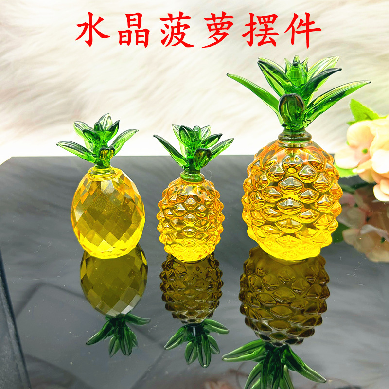 Adorno de Piña de Citrino Decorativo y Facetado para Mesa y Entrada