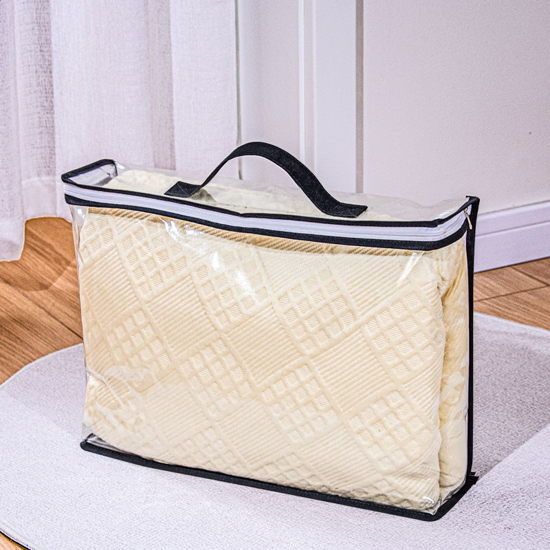 PVC 투명 신소재 + 검정색 부직포 손잡이 [D008]