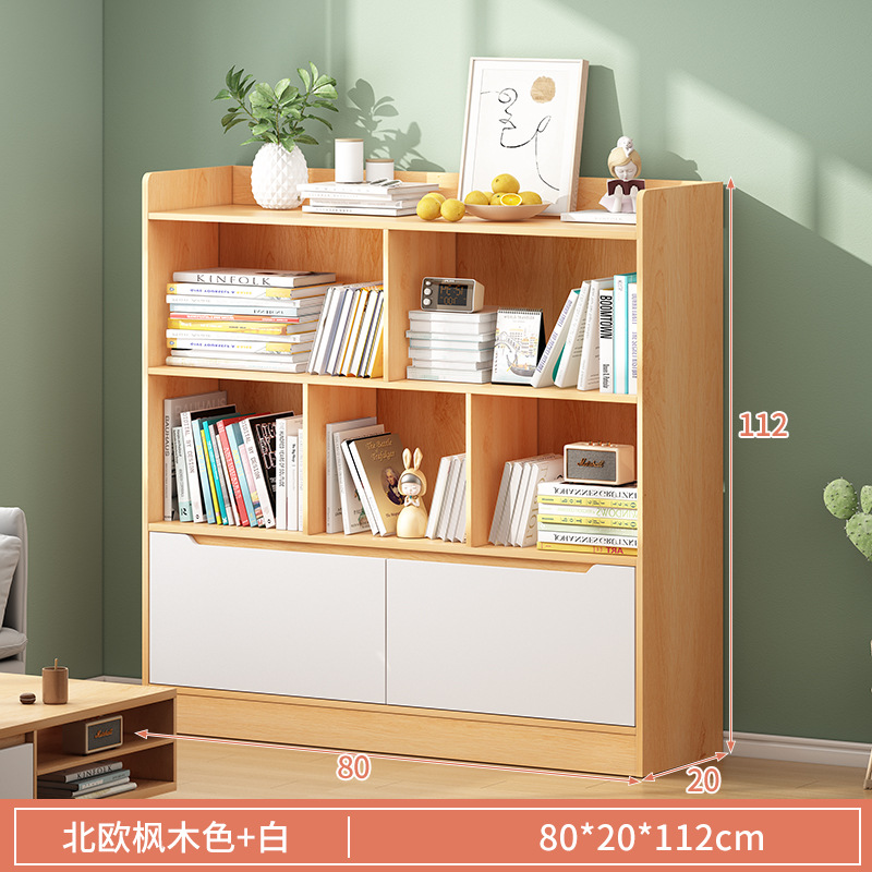 Simple estantería de pared de piso sala de estar de almacenamiento en capas rack de almacenamiento armario simple moderno hogar estantería image 15