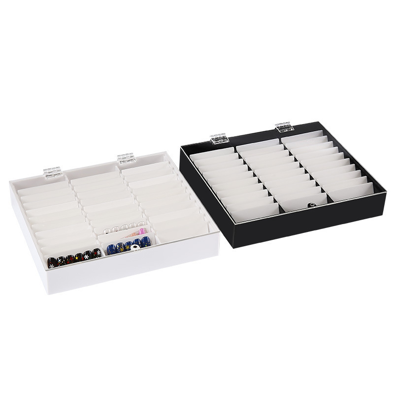 Nail art flip color card flat cover three-row flip box detachable replacement dust-proof design