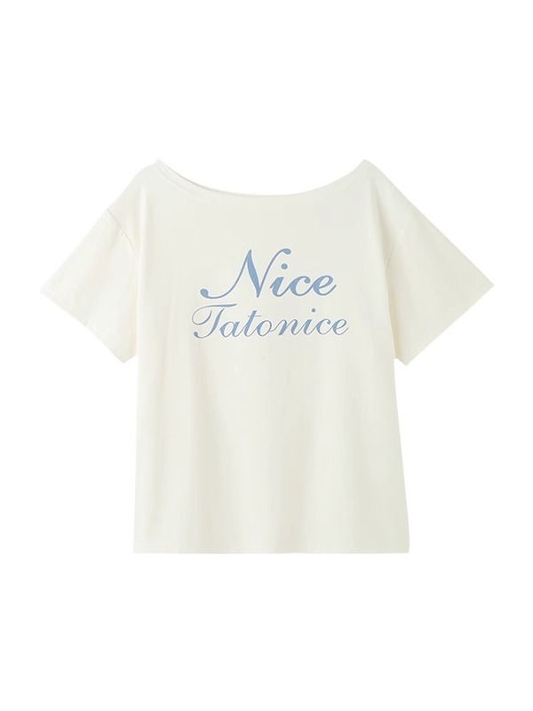 ドロップシッピングオフショルダー半袖レディース Tシャツワンショルダー 2025 新しい女性のルーズレイジーリラックスオフショルダートップ|undefined
