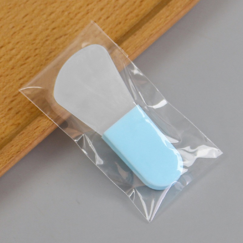 Lake blue pole: knife-shaped short handle brush