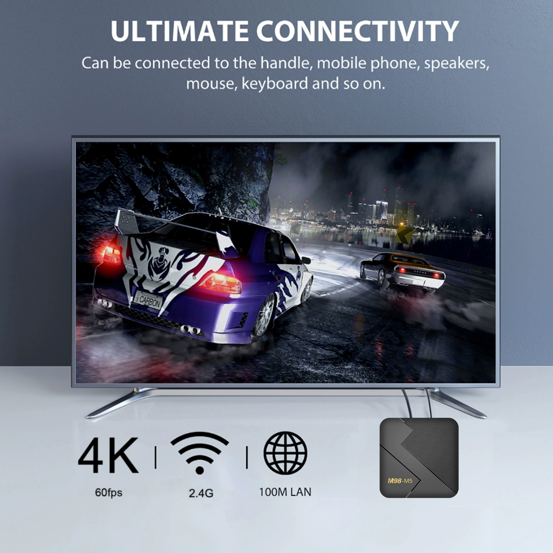 ТВ-приставка M98 Y9 для трансграничного рынка, Wi-Fi, Android TV box, внешняя торговля ТВ BOX