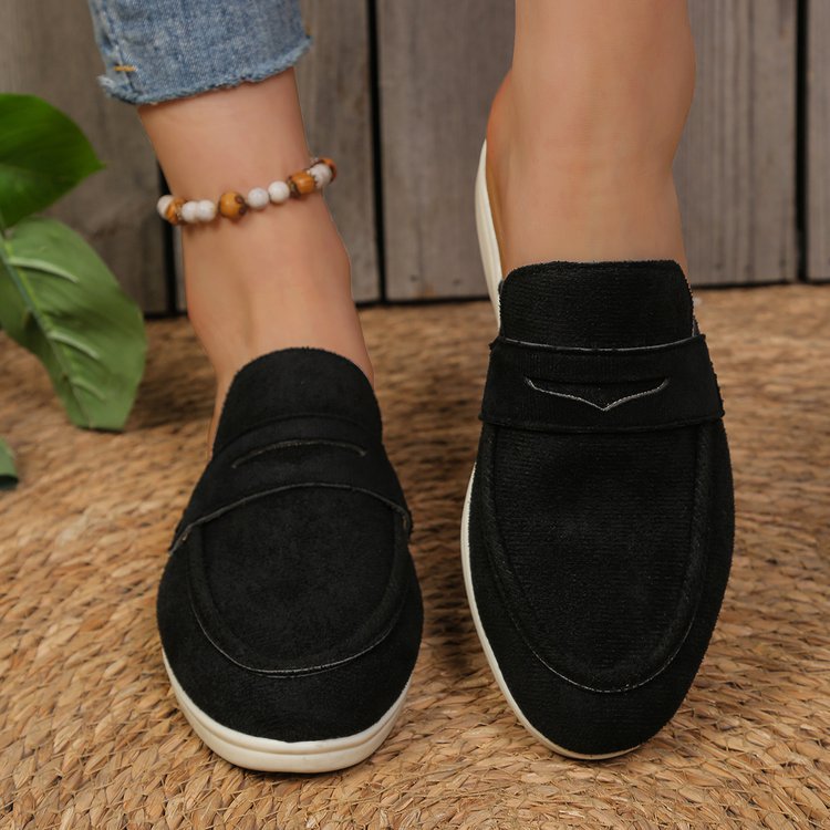 Women's Plus Size Flat Sandals, 2026 Summer New Style, Closed Toe, Retro, European And American Style Fashionable Sandals For Women._vogvips.com