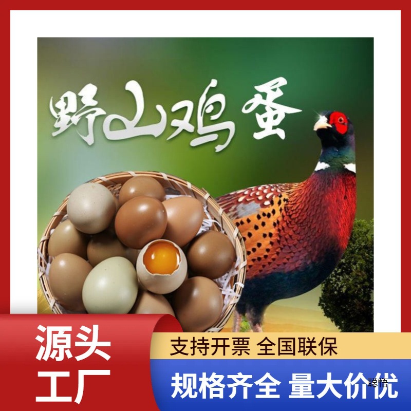 七彩山鸡蛋新鲜孕妇宝宝辅食农村散养绿壳土鸡蛋笨鸡蛋礼批发