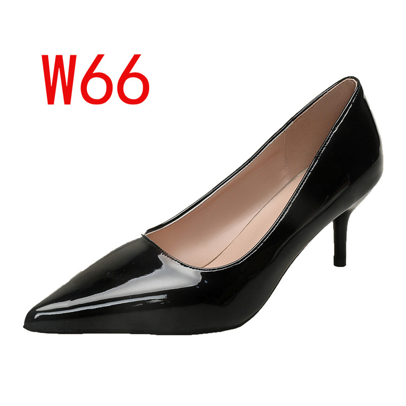 Zapatos de trabajo de tacones negros de otoño de color sólido 2025, tacones delgados, tamaño 41 - 43 temperamento de alto nivel, un pedaleo