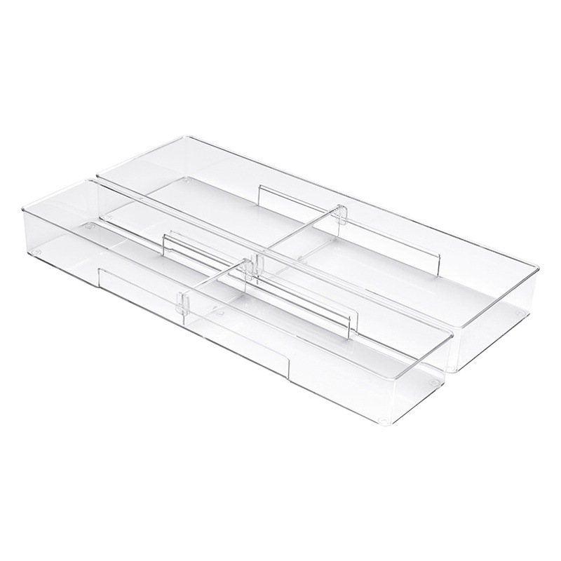 Gabinete de almacenamiento caja de organización libre combinación cuchillo y tenedor vajilla caja de almacenamiento de acrílico transparente cocina cajón caja de partición