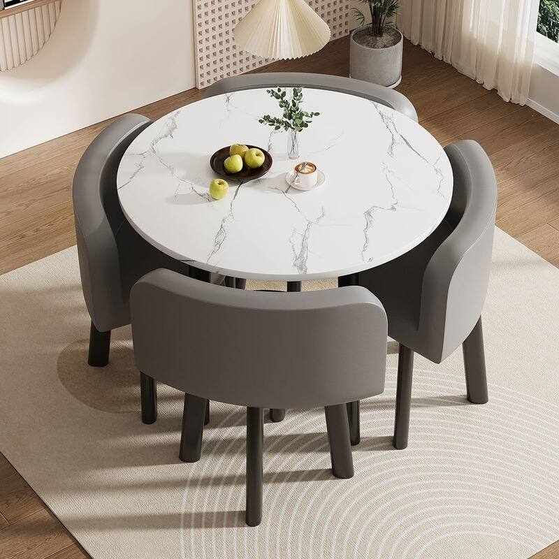 Casual Small Round Table, Creative and Simple Meeting Table and Chair Set, Office Reception Table, Coffee and Milk Tea Shop Dining Table Casual Small Round Table, Creative and Simple Meeting Table and Chair Set, Office Reception Table, Coffee and Milk Tea Shop Dining Table