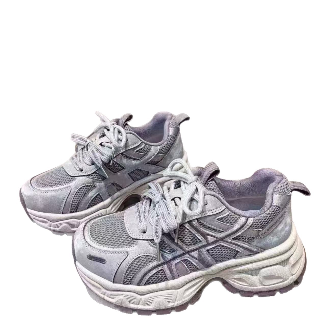 2026 nuevos pantalones deportivos de primavera y otoño, zapatos elevados de suela gruesa, moda versátil, explosión, zapatos de papá de gran aspecto