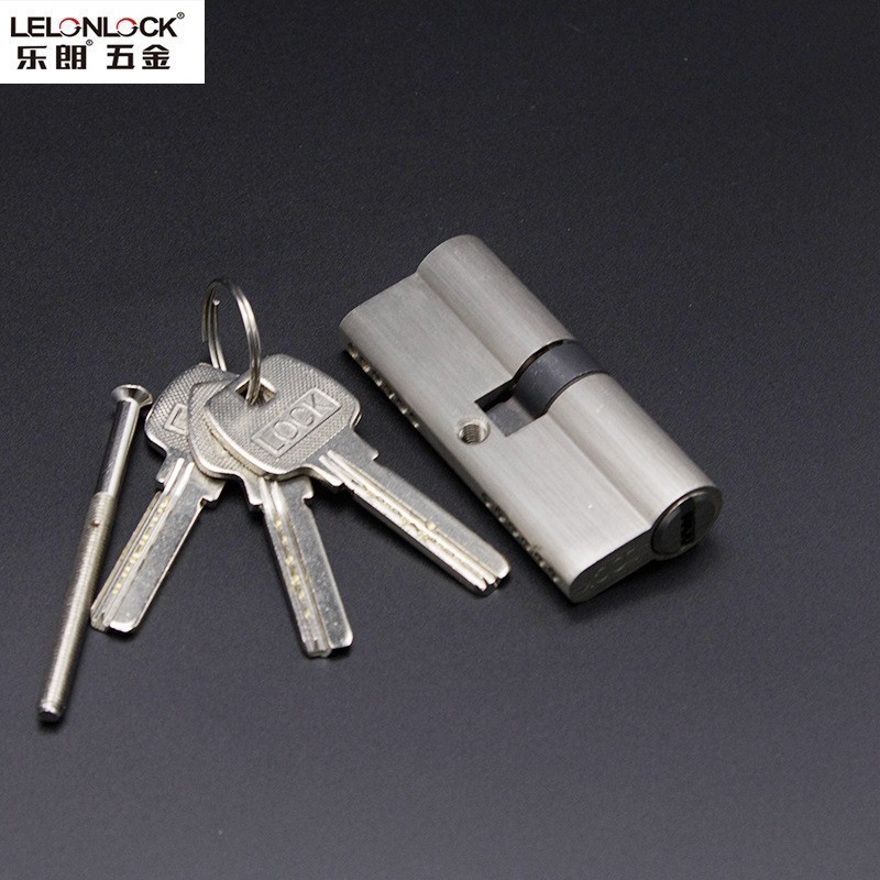 Todo el cobre doble cilindro de cerradura con llave de computadora puerta del dormitorio universal doble fila cilindro de cerradura de cuentas accesorios de hardware de cerradura de puerta interior