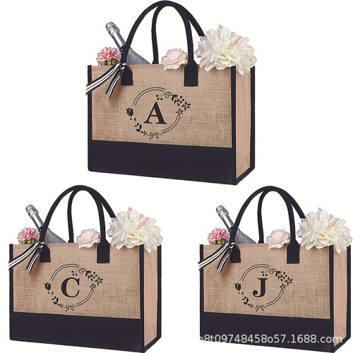 Minimalist Tote Bag for Women, Hemp Handbag, Shopping Bag, Fashion Bag from Factory