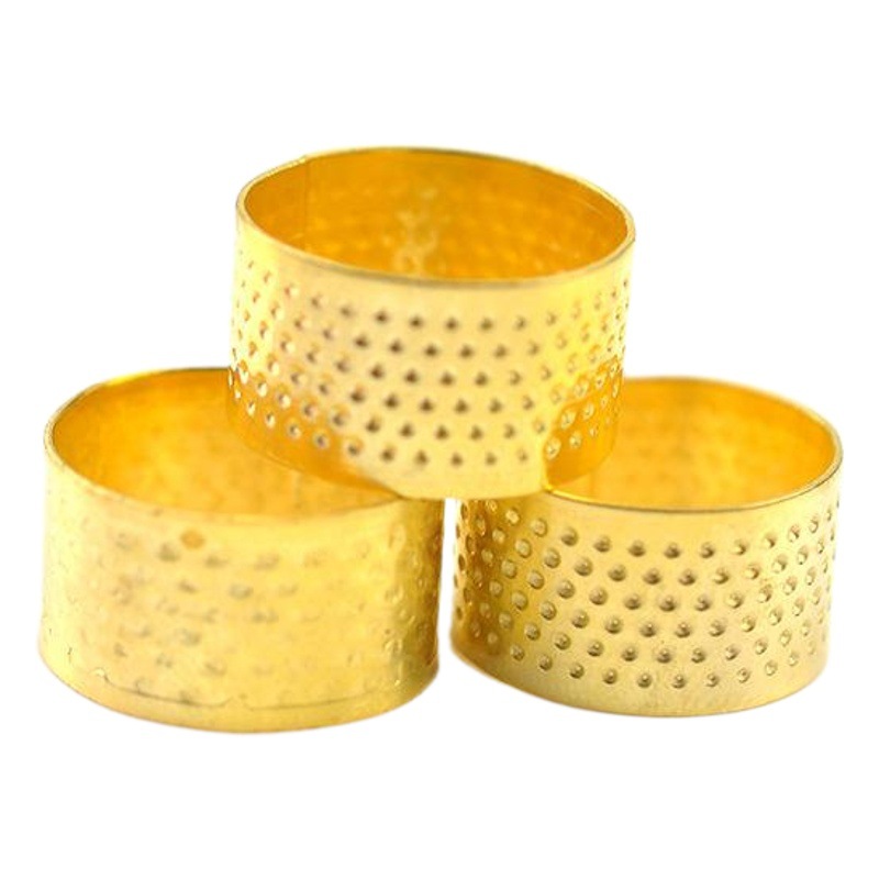 Inicio Costura Herramientas de bricolaje Cobre Dedal de oro para el hogar Costura Pin Dedal Aro