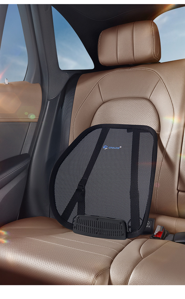 Summer USB car waist ventilation waist pad office seat waist massage backrest cushion with fan wholesale
