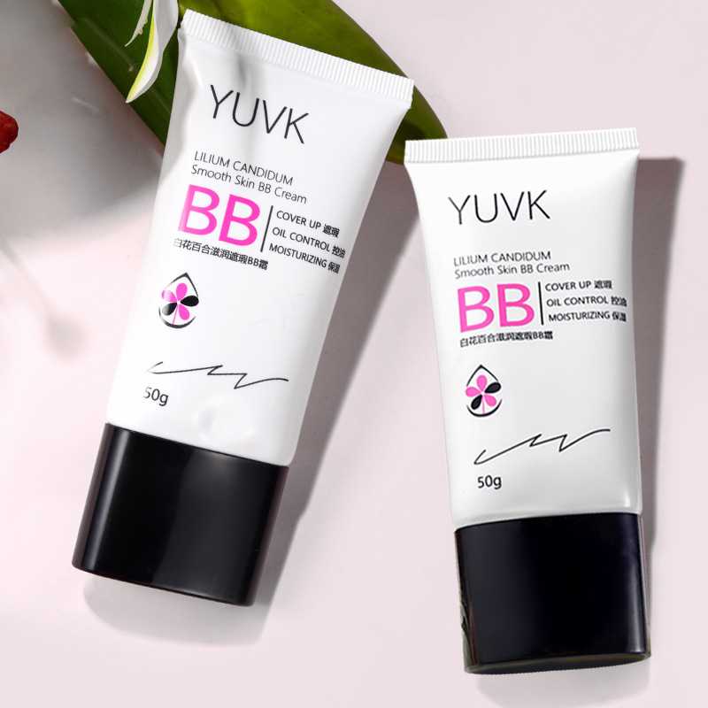 YUVK ホワイトフラワーユリ保湿コンシーラー BB クリームコンシーラーオイルコントロール保湿ノンスティックパウダーメイクアップクリームコンシーラー BB クリーム|undefined