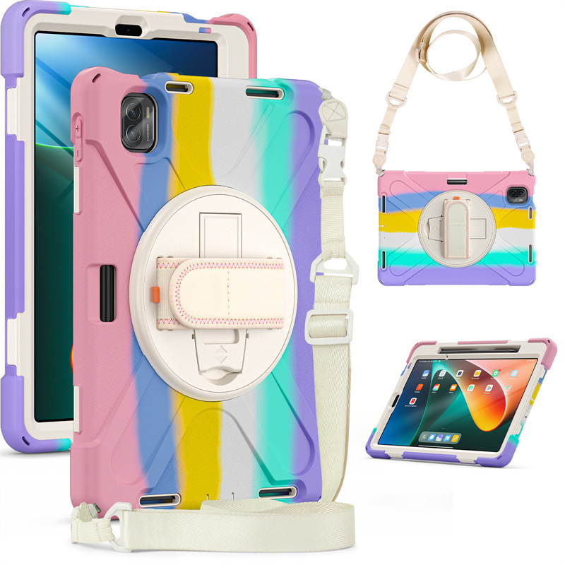 Suitable for Xiaomi Pad5 Pirate King color silicone tablet case Mi Pad5 Pro strap PC rotating bracket shell Suitable for Xiaomi Pad5 Pirate King color silicone tablet case Mi Pad5 Pro strap PC rotating bracket shell
