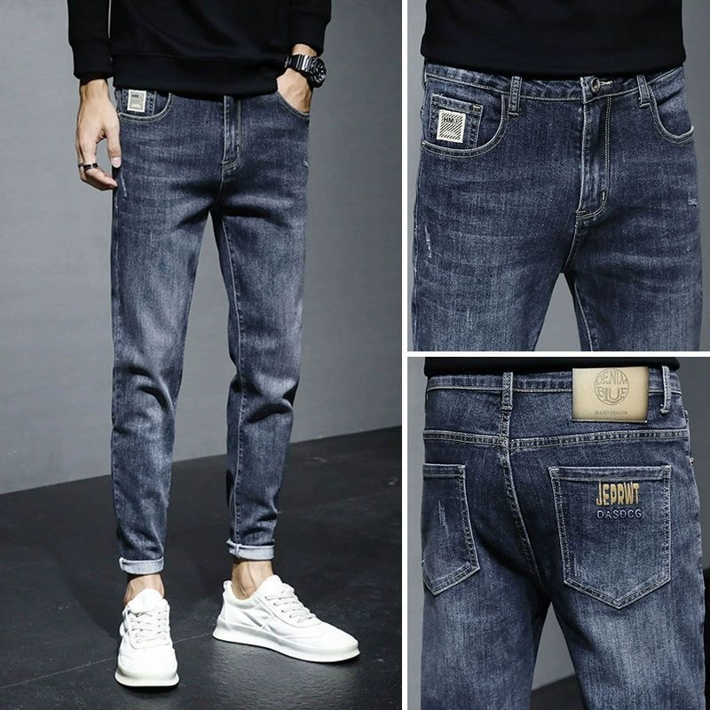 Джинсы, демисезонные трендовые универсальные брюки для отдыха, корейский стиль