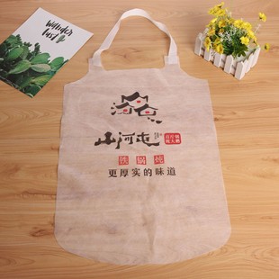 Wholesale Custom-Made Non-Woven Disposable Lobster Apron for Hot Pot and Barbecue, Anti-Stain Bib, Can Be Printed with Logo, Sleeveless