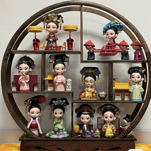 Chicken Wing Wood Small Antique Shelf Solid Wood Blind Box Display Rack Ornament Storage Rack Dessert Rack Teapot Cup Holder