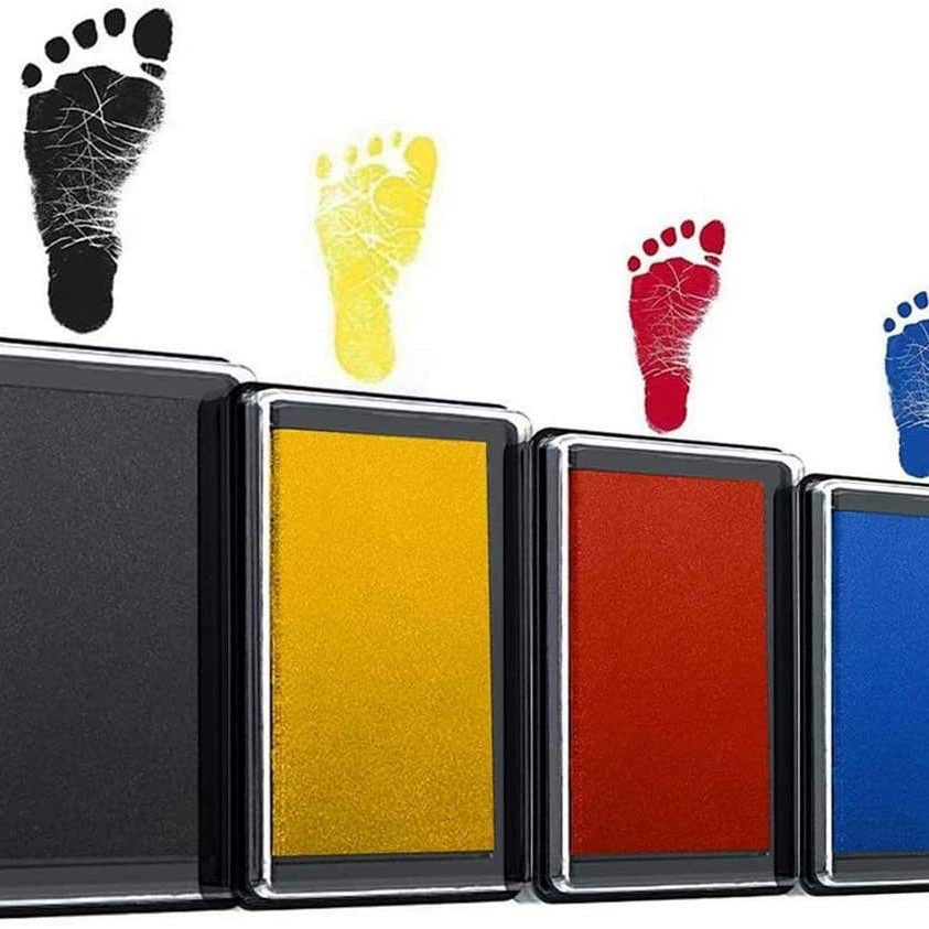 Rectangular children's ink pad for office, hands and feet prints, wholesale, pet, quick dry