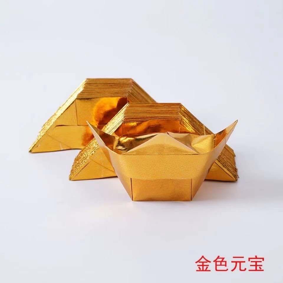 正方形纸折小元宝,大四方元宝怎么叠,正方纸折元宝_大山谷图库
