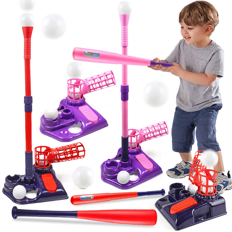 Juguetes deportivos de ocio para niños con un botón de lanzamiento de béisbol lanzador de pies para interiores y exteriores juego de béisbol deportivo