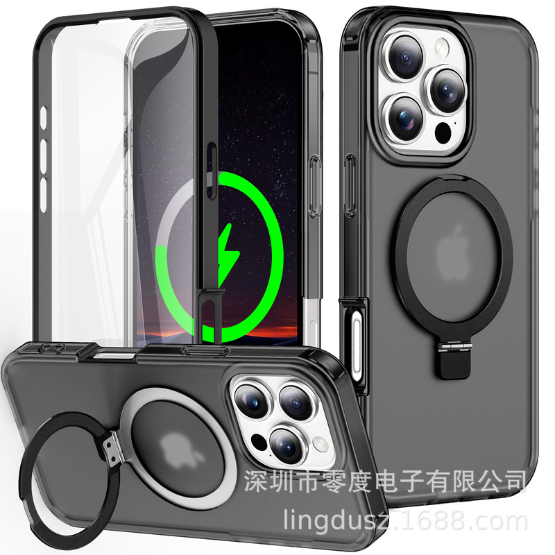 新品 Apple 16 Pro Max 支点マット仕上げスマホケース マグネット式スタンド S25 Ultra ワイヤレス充電対応 マグネット式スタンド|undefined