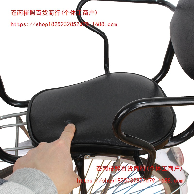 Electric bicycle child seat, rear-mounted, for kids, students, and babies, with a thickened and widened cotton rain cover for wind protection
