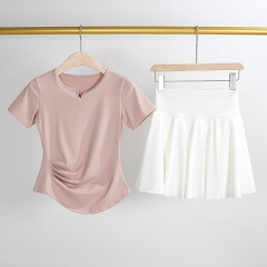 運動服套裝女夏季新款速干時尚網紅普拉提訓練健身跑步專業瑜伽服