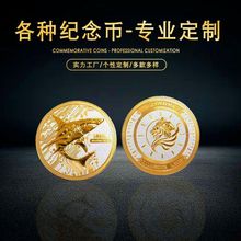 双色电镀纪念币定制3D立体浮雕镀金镀银纪念章定做圆形双面币金币