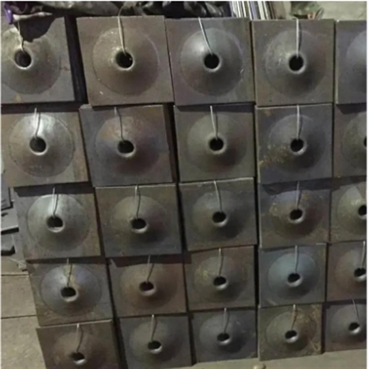 厂家批量出售120*120*3矿用锚杆锚索托盘   圆孔锚盘支护设备配件