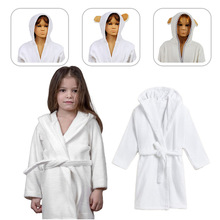 [新款儿童浴袍]400GSM竹纤维面料睡袍长袖带帽浴衣睡连帽速干婴童