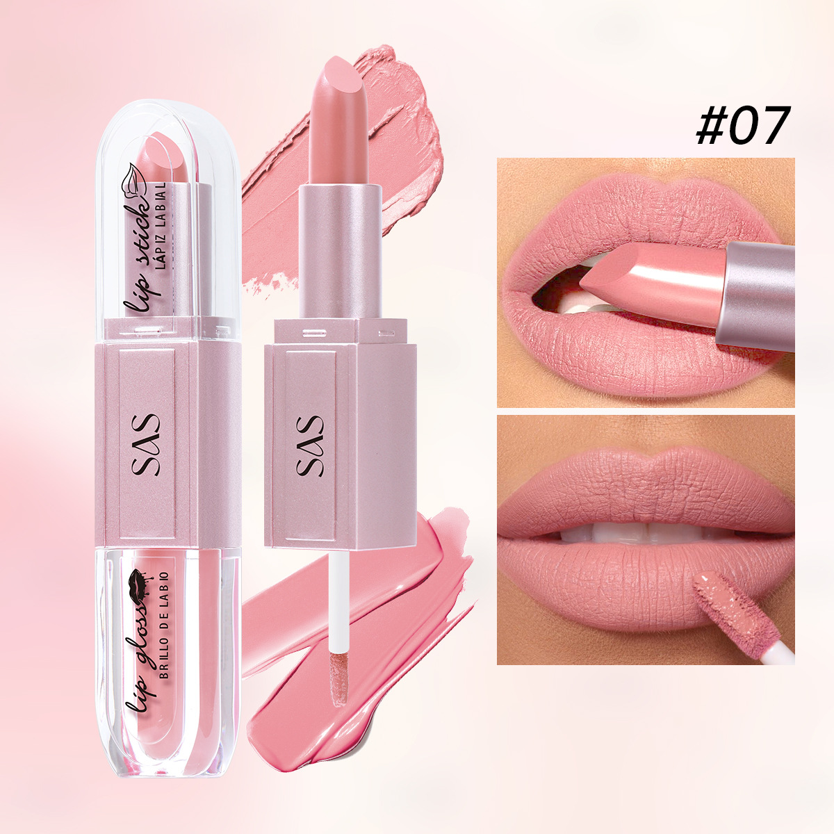 USHAS comercio exterior transfronterizo esmalte de labios terciopelo mate impermeable que no se desvanece lápiz labial largo SAC099