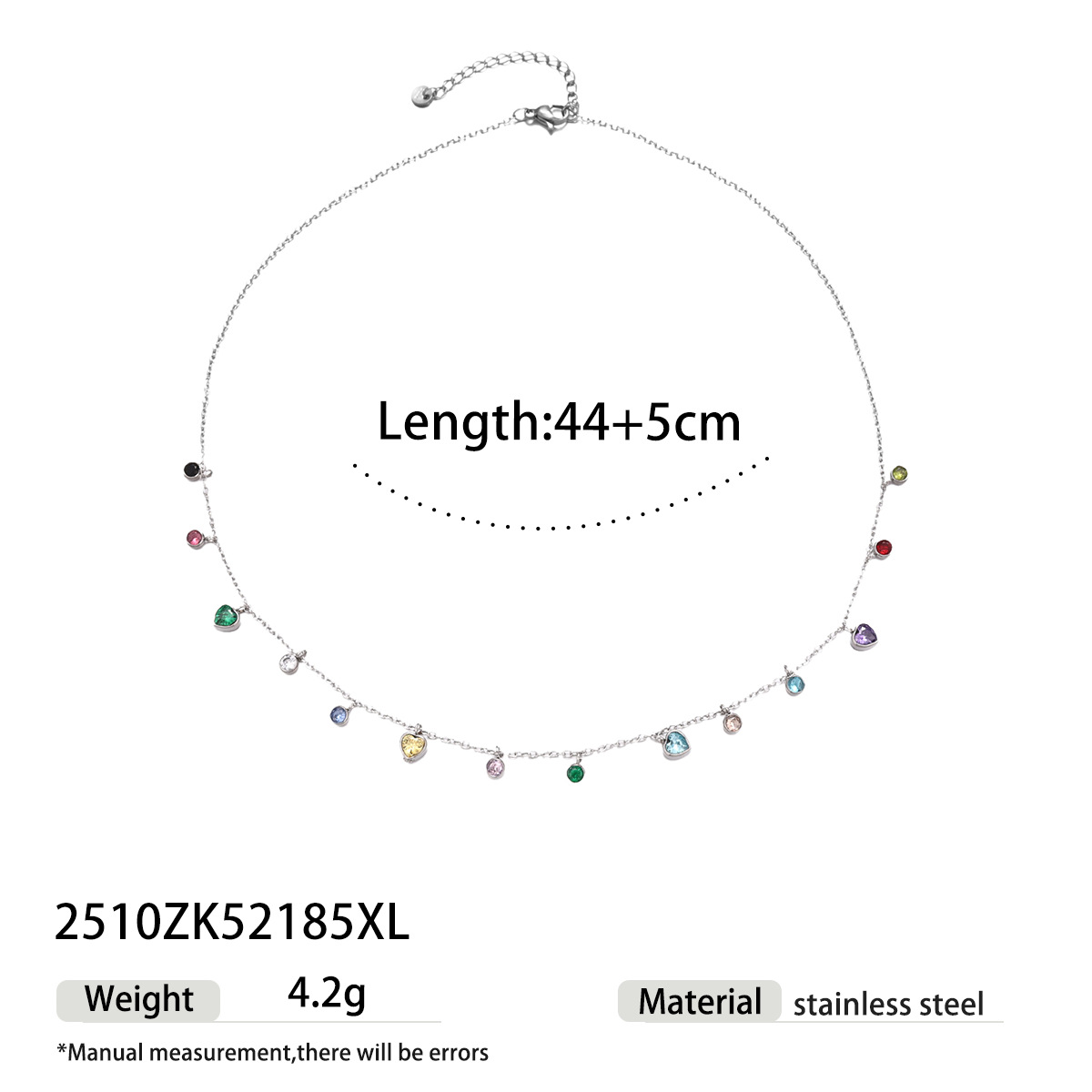 Collar de acero inoxidable de alta calidad ligero y lujoso, collar de oro y plata multicolor no se desvanece