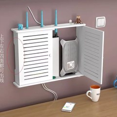 卸売クリエイティブパンチフリー壁掛け収納ラックテレビセットトップボックスラック壁掛け寝室リビングルームルーター収納ボックス