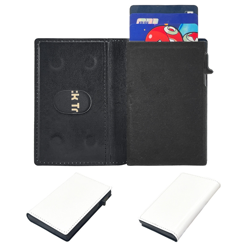 Cross-border best-selling portable sublimation aluminum alloy card case, stylish and creative card holder, heat transfer aluminum alloy card case