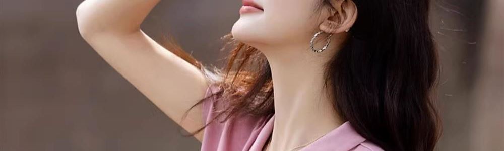 Áo thun nữ tay ngắn dệt kim lụa băng mát mẻ — màu hồng chi tiết 25