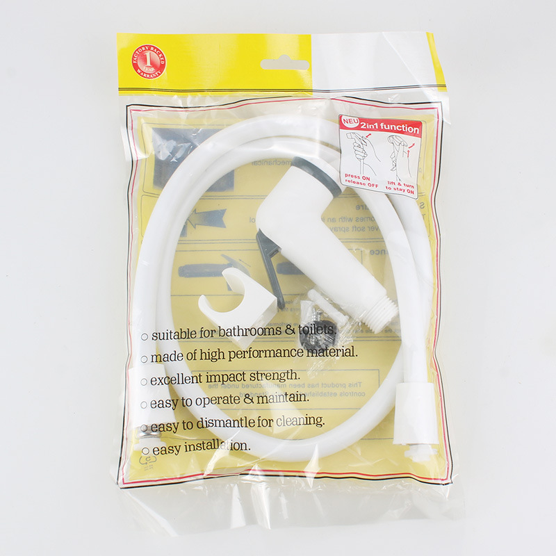 Grey high-pressure spray gun companion, bathroom flushing, handheld nozzle, toilet, feminine wash, small showerhead undefined
