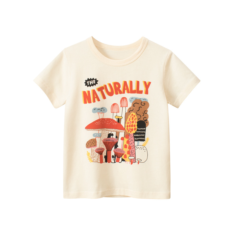 2024 estilo coreano ropa para niños 27 casa verano nueva camiseta de manga corta para niñas al por mayor ropa de bebé entrega de una sola pieza