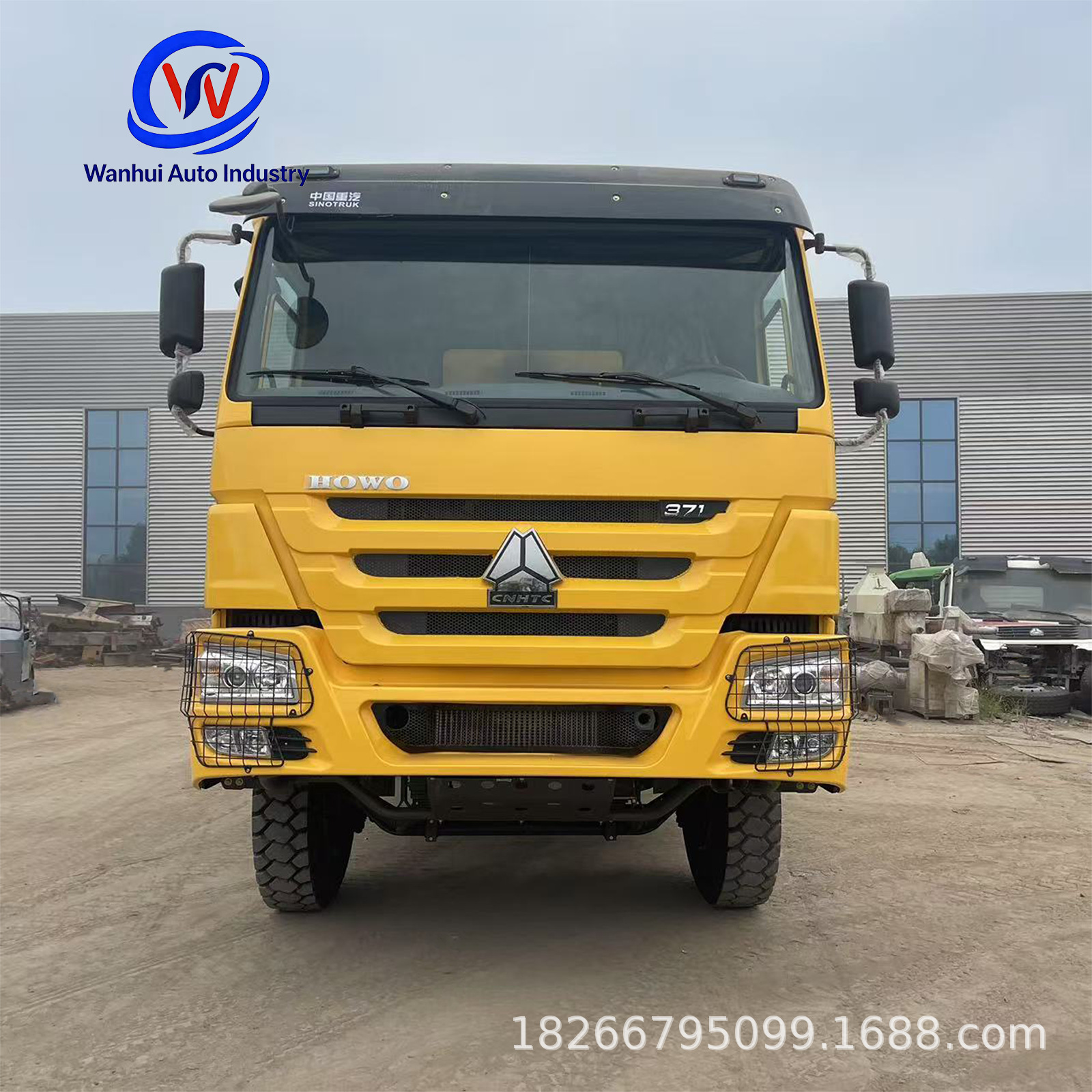 Cross-Border Manufacturer's In-Stock 90% New Howo Dump Truck, Self-Unloading Truck, African Self-Unloading Rear-Dump Transport Truck