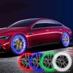 車の太陽エネルギーのタイヤのバルブの口の明かりのオートバイの明かりのledのハブの装飾の明かりのフラッシュの明かりの七色の風の車輪