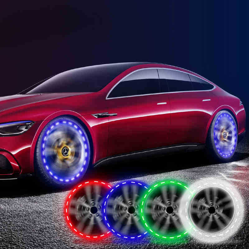 Car solar tire valve lamp motorcycle lamp LED wheel decoration lamp flash lamp colorful hot wheel