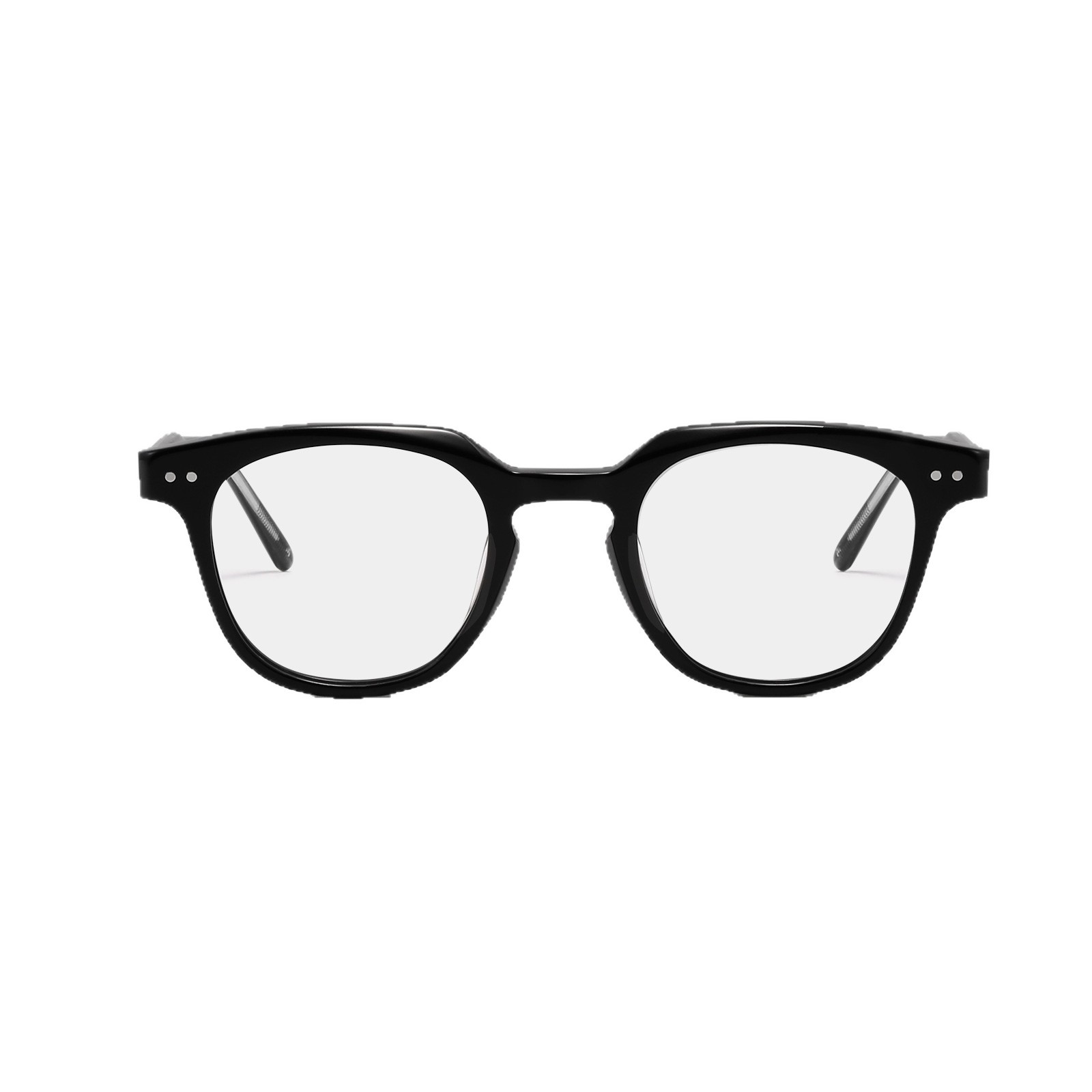 GM Acetate Square Non-Prescription Zhang Ruonan Same Style Large Slimming Bare Face Artifact Black Frame Glasses_voghion.com