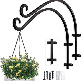Iron Hook Hanging Basket Plant Bracket Hand-Forged for Flower Basket Flower Pot Lantern Wind Chime Outdoor Pendant