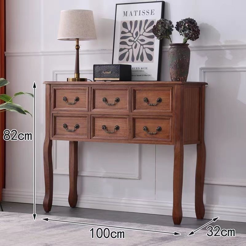 El dormitorio de seis cubos de madera maciza completa estadounidense alberga el armario de cuatro cubos de estilo europeo, el armario del cajón del armario, el porche y la Mesa de comedor.
