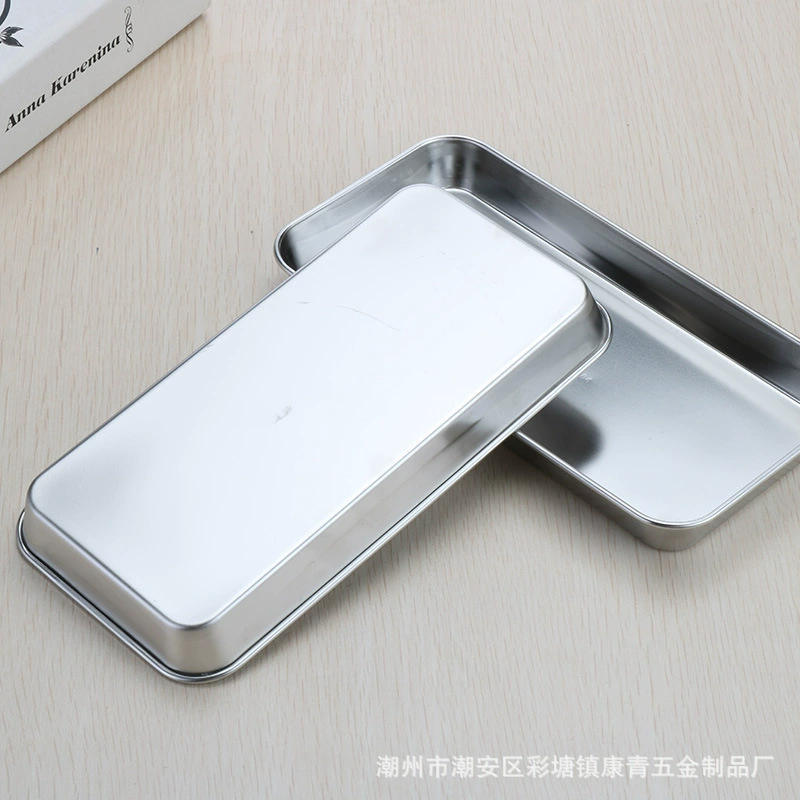 304 stainless steel square tray dental disk dedicated utensil tray surgery alcohol disinfection disk replacement drug disk waist plate
