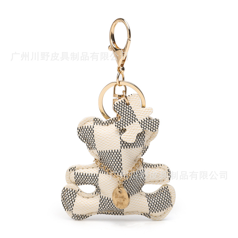 Miu Bear Bag Pendant Lv Bear Keychain Pendant Key Chain Leather Bear Bag Pendant Gift