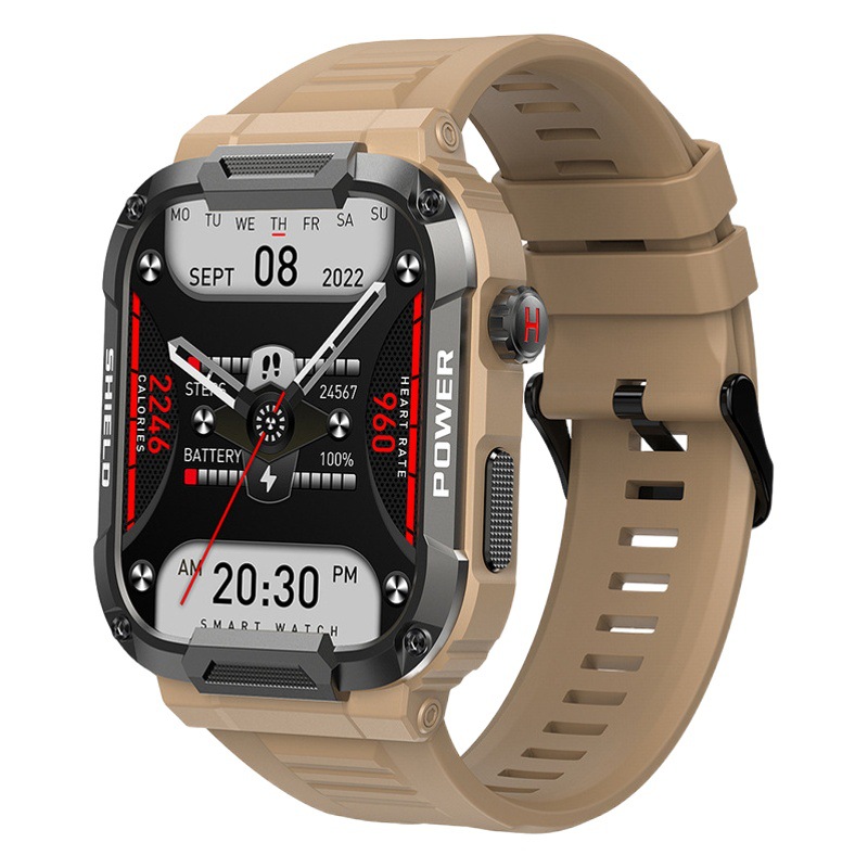 Reloj inteligente MK66 nuevo transfronterizo para exteriores, triple protección, con llamadas de modo dual, Bluetooth, multifunción para correr al aire libre.